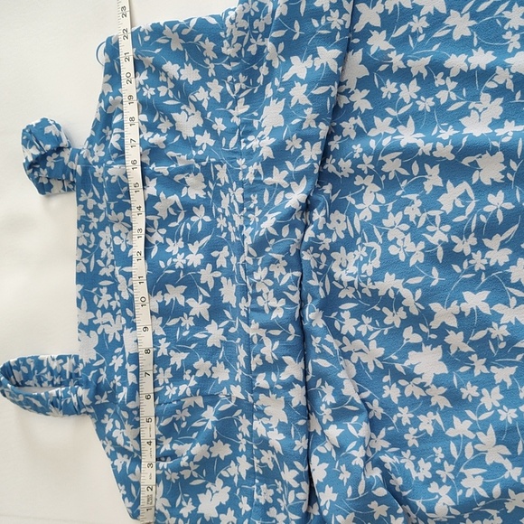 Sandra Darren Sundress Midi Easter Spring Summer Blue & White Flowers Casual - Picture 8 of 12